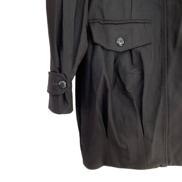 Patrizia Pepe long jacket black NWT 88% virgin wool 10% Cashmere made in Italy 6 - Picture 5 of 16